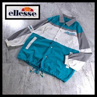 エレッセ(ellesse)の90s レトロ古着 ellesse セーリング コーチ ジャケット 刺繍(ナイロンジャケット)