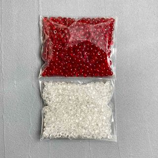 フリンジシードビーズ  4~5x3mm 各50g 2袋セット(各種パーツ)