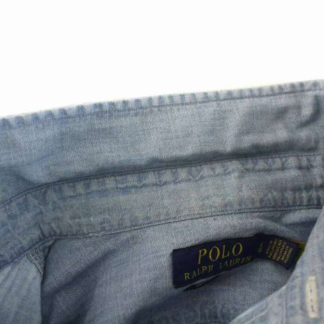 POLO RALPH LAUREN(ポロラルフローレン)のPOLO RALPH LAUREN ワークシャツ 長袖 L 水色 ライトブルー メンズのトップス(シャツ)の商品写真