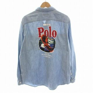 ポロラルフローレン(POLO RALPH LAUREN)のPOLO RALPH LAUREN ワークシャツ 長袖 L 水色 ライトブルー(シャツ)