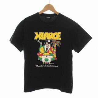 エクストララージ X-LARGE プリント Tシャツ カットソー 半袖 S 黒(Tシャツ/カットソー(半袖/袖なし))