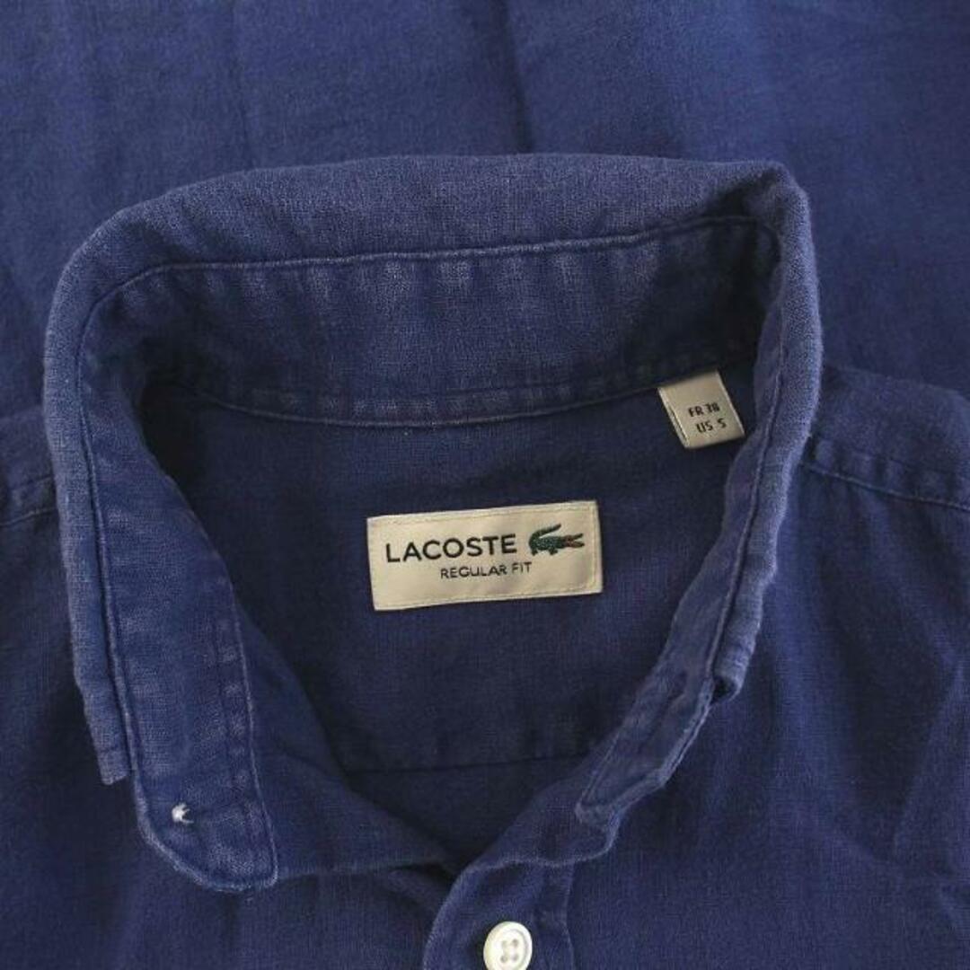 LACOSTE(ラコステ)のLACOSTE REGULAR FIT ボタンダウンシャツ リネン 38 青 メンズのトップス(シャツ)の商品写真
