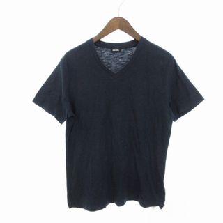 ディーゼル(DIESEL)のディーゼル Vネックカットソー Tシャツ 半袖 無地 ネイビー XS ■002(Tシャツ/カットソー(半袖/袖なし))