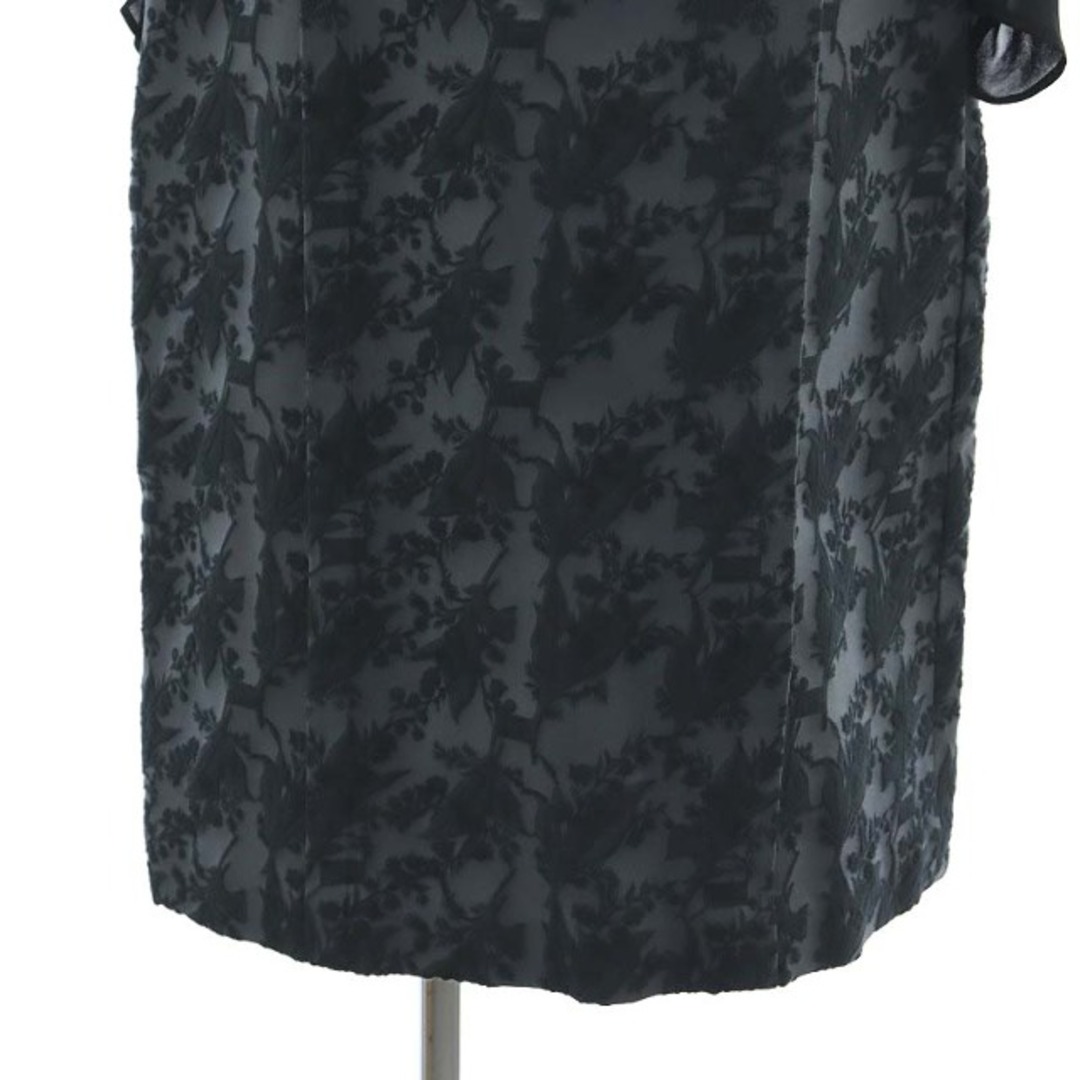 mintdesigns(ミントデザインズ)のミントデザインズ FLOWER JQ DRESS ワンピース 2 M グレー 黒 レディースのワンピース(ひざ丈ワンピース)の商品写真