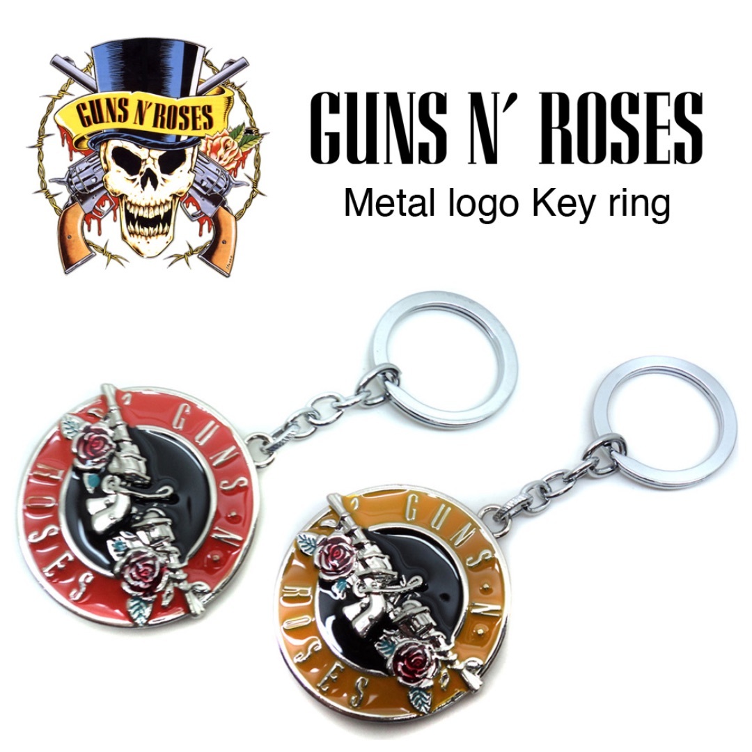 Guns N' Roses メダル キーホルダー 赤 ガンズ アンド ローゼズ エンタメ/ホビーのタレントグッズ(ミュージシャン)の商品写真