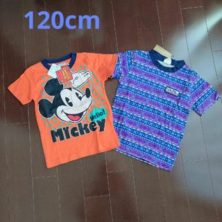 キッズ 半袖Tシャツ　120cm 2枚セット(Tシャツ/カットソー)