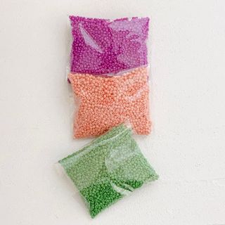 2mm シードビーズ 各50g 3袋セット(各種パーツ)