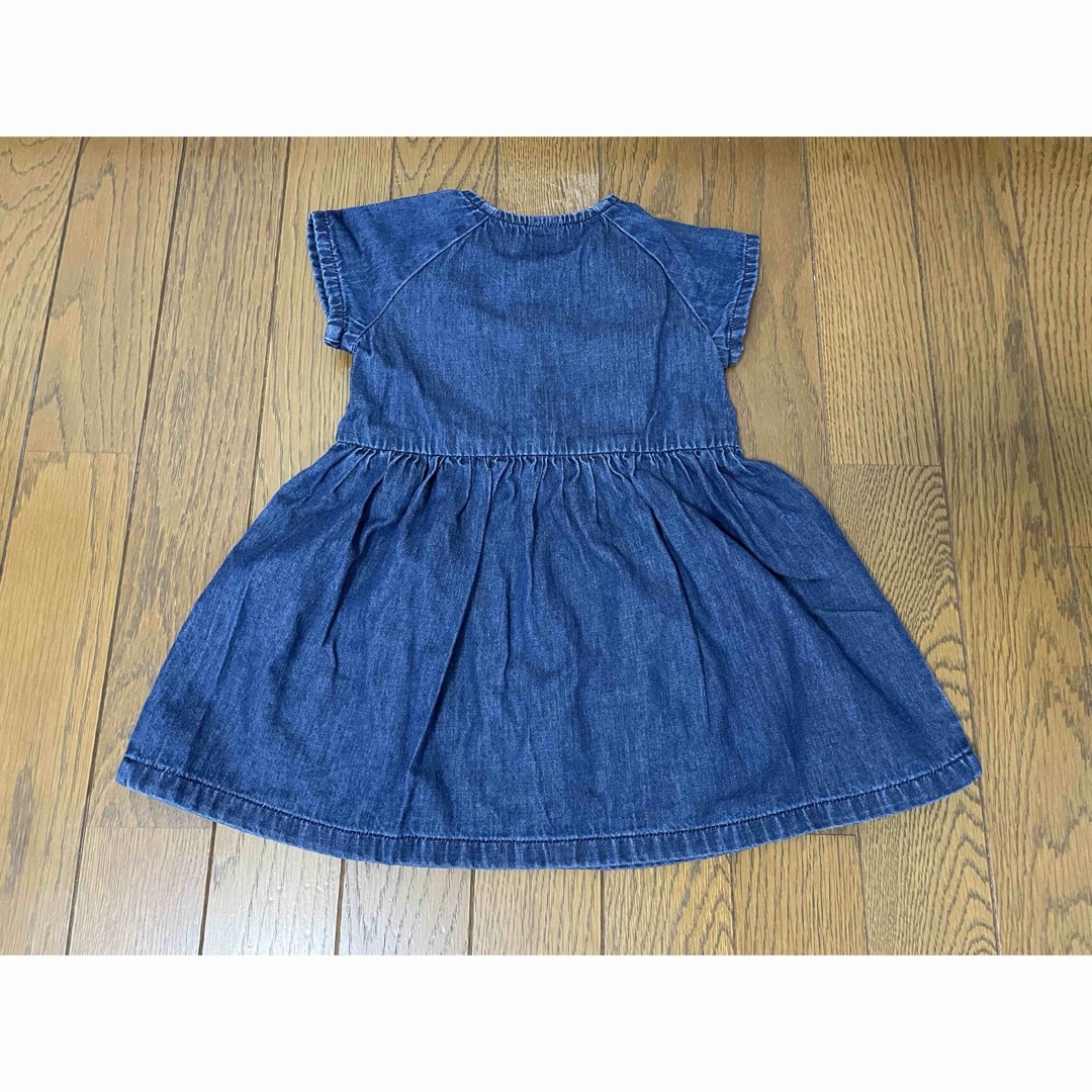 PETIT BATEAU(プチバトー)のデニムワンピース　プチバトー キッズ/ベビー/マタニティのキッズ服女の子用(90cm~)(ワンピース)の商品写真