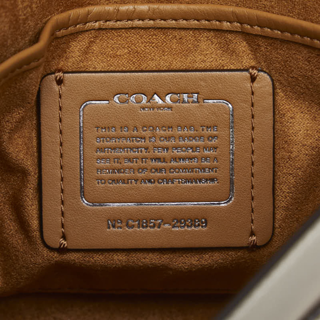 COACH(コーチ)の美品 コーチ パーカー 18 ウィズ ボーダー リベット チョーク チェーン ショルダーバッグ 29389 レザー レディース COACH 【1-0147439】 レディースのバッグ(ショルダーバッグ)の商品写真