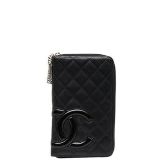 シャネル(CHANEL)のシャネル カンボンライン ココマーク ラウンドファスナー 長財布 レザー レディース CHANEL 【1-0147724】(財布)