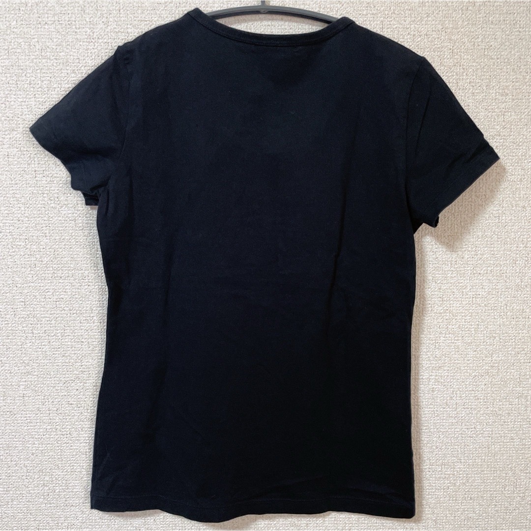 23区(ニジュウサンク)の23区　オンワード樫山　半袖　Tシャツ　38 M ブラック　ビーズ　コットン レディースのトップス(Tシャツ(半袖/袖なし))の商品写真