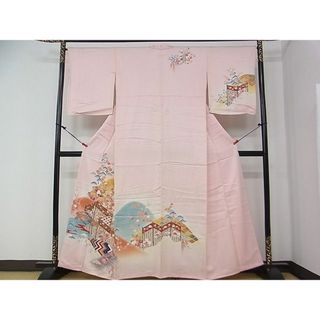 平和屋2■訪問着　駒刺繍　草花文　暈し染め　金彩　逸品　DAAB0490ud(着物)