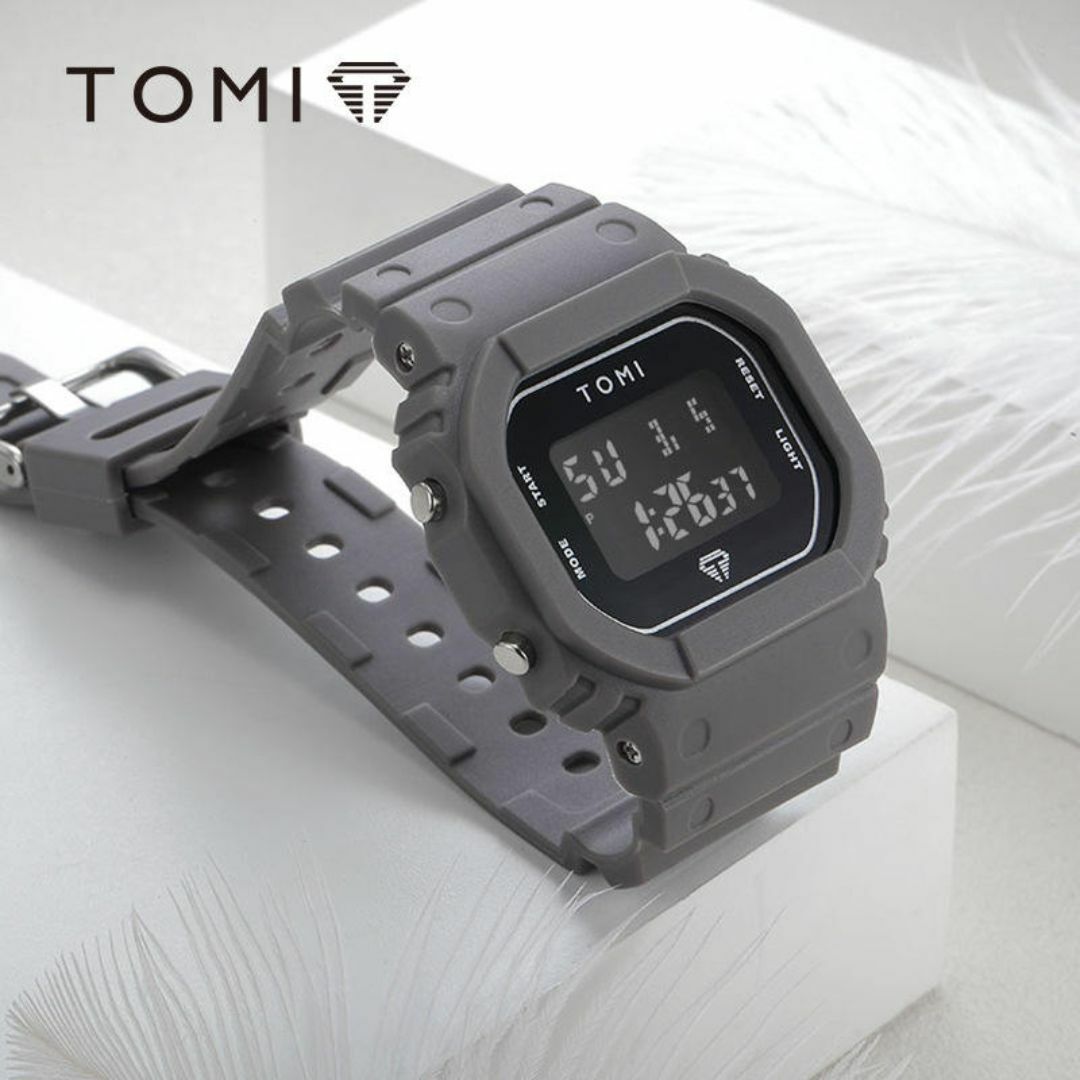 30m防水軽量シンプルデザイン スポーツウォッチ デジタル腕時計 ピンク2 レディースのファッション小物(腕時計)の商品写真