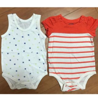 ベビーギャップ(babyGAP)のbabyGap 赤ちゃん本舗 肌着　ロンパース  2枚セット 綿100%(肌着/下着)