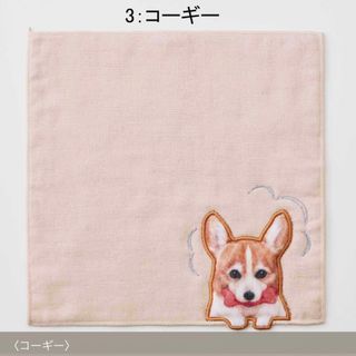 ♣︎【新品未開封】フェリシモ★犬 タオルハンカチ コーギー