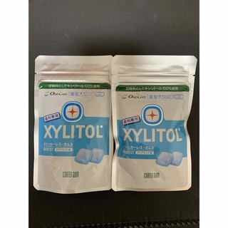 キシリトール100％ガム　歯科専用　クリアミント味2袋(口臭防止/エチケット用品)