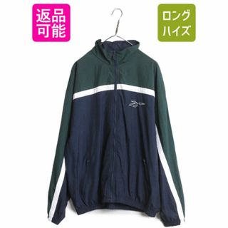 90s リーボック ナイロン ジャケット メンズ L 90年代 オールド REEBOK フルジップ ブルゾン ウインドブレーカー ハイネック マルチカラー(ナイロンジャケット)