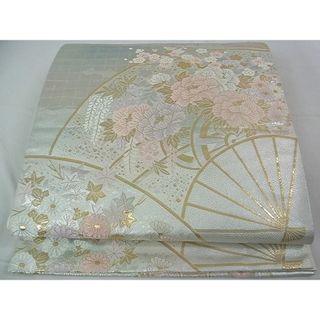 平和屋2■六通柄袋帯　扇花文　純金二重箔　逸品　DAAB0273ud(帯)