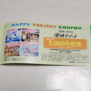 湯快リゾート 5000円引き割引券(その他)