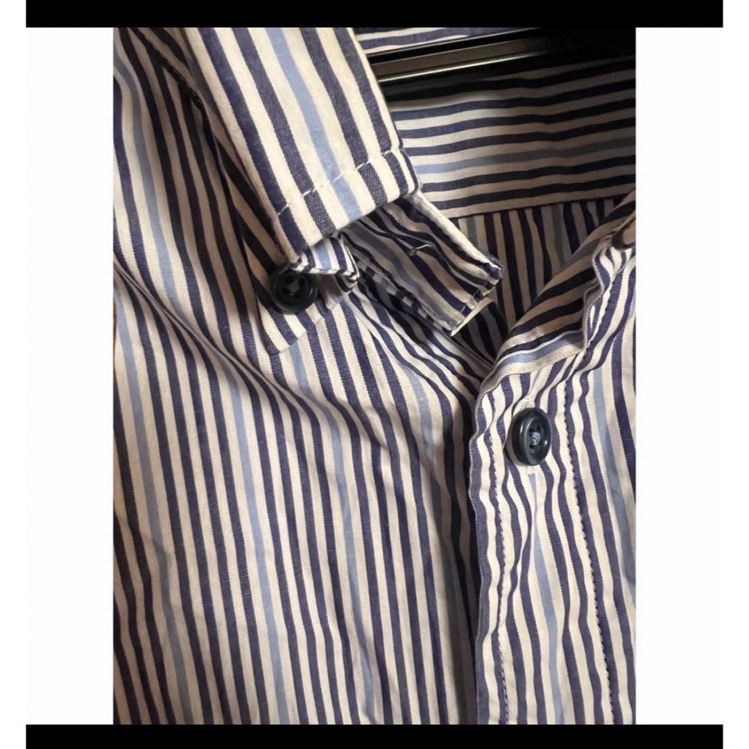 MACCHIOのストライプ半袖シャツ　Mサイズ メンズのトップス(シャツ)の商品写真