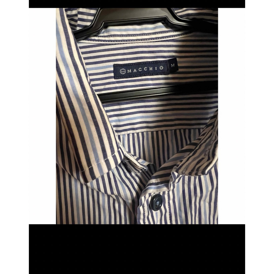 MACCHIOのストライプ半袖シャツ　Mサイズ メンズのトップス(シャツ)の商品写真