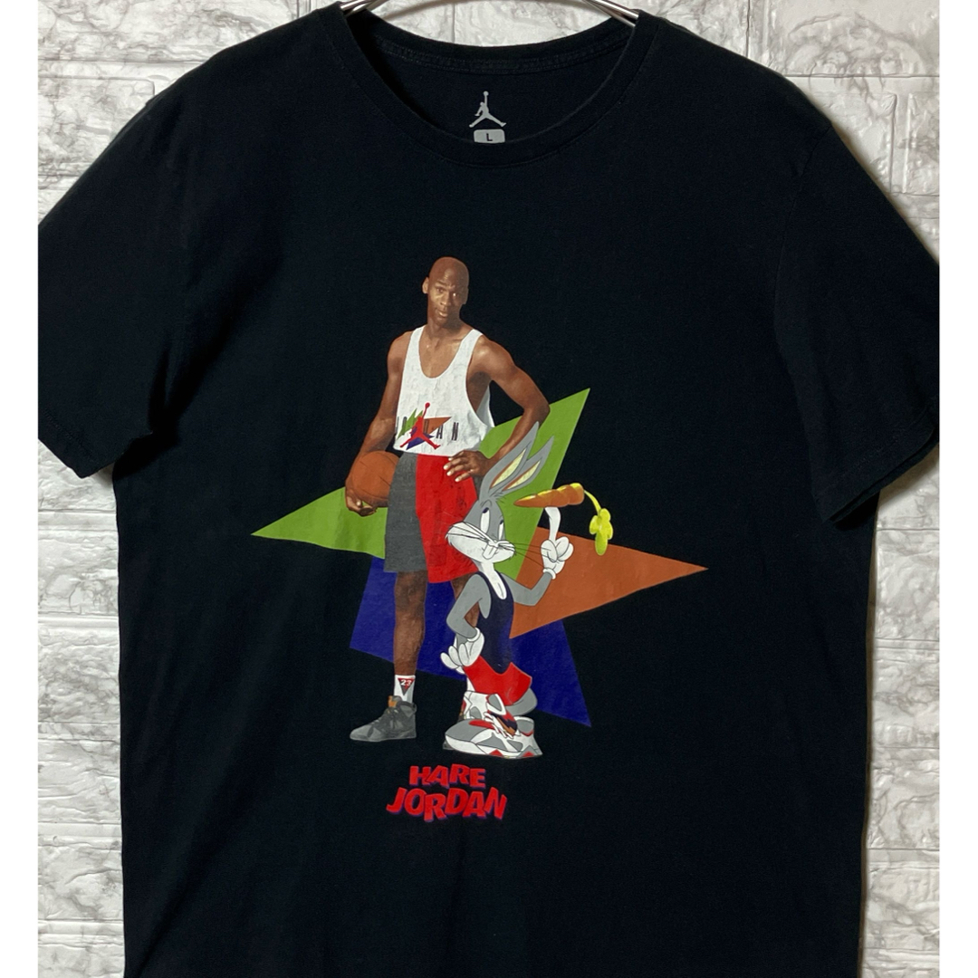 VINTAGE(ヴィンテージ)のアメリカ古着 AIR JORDANエアージョーダン ブラックTシャツ Lsize メンズのトップス(Tシャツ/カットソー(半袖/袖なし))の商品写真