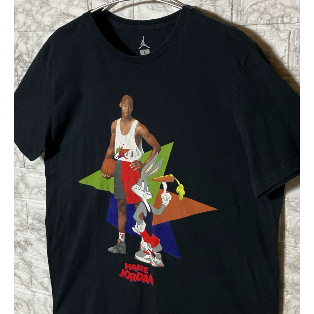 VINTAGE(ヴィンテージ)のアメリカ古着 AIR JORDANエアージョーダン ブラックTシャツ Lsize メンズのトップス(Tシャツ/カットソー(半袖/袖なし))の商品写真