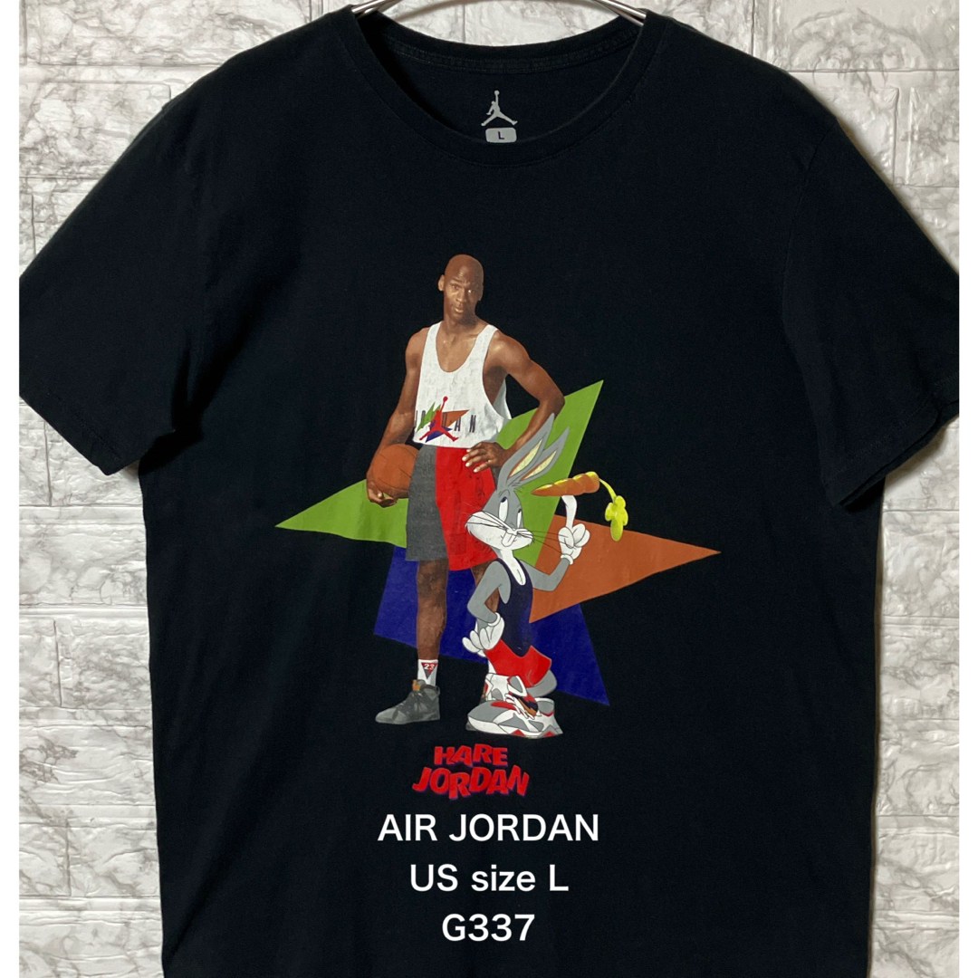 VINTAGE(ヴィンテージ)のアメリカ古着 AIR JORDANエアージョーダン ブラックTシャツ Lsize メンズのトップス(Tシャツ/カットソー(半袖/袖なし))の商品写真