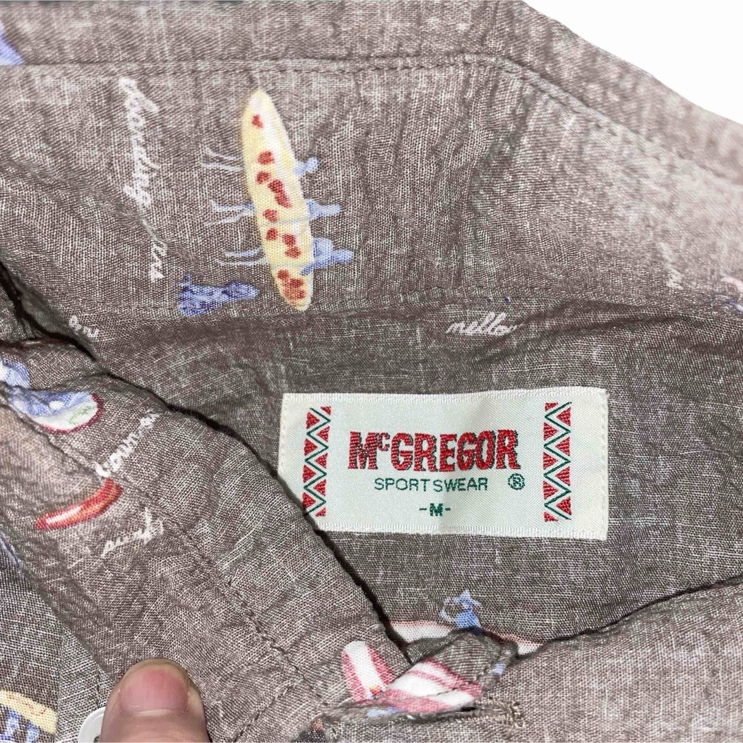McGREGOR(マックレガー)の【McGREGOR】マックレガー サーファー柄ブラウンシャツM メンズのトップス(シャツ)の商品写真