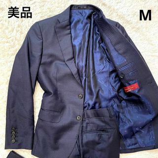 Ermenegildo Zegna - 【美品】エルメネジルドゼニア オーダー スーツ ゼニア ネイビー　M 裏地総柄