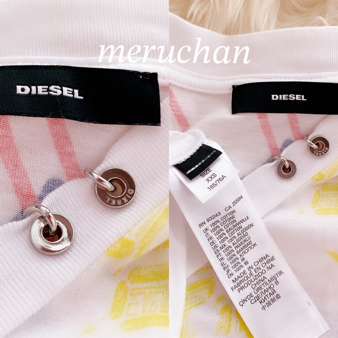 DIESEL(ディーゼル)の【美品】DIESEL サイドスリットワンピース Tシャツワンピース ロング丈 レディースのワンピース(ロングワンピース/マキシワンピース)の商品写真