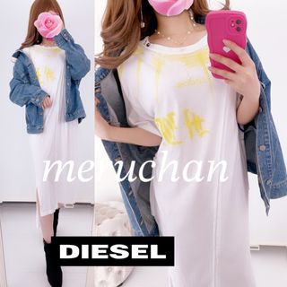 DIESEL - 【美品】DIESEL サイドスリットワンピース Tシャツワンピース ロング丈