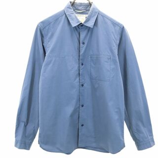 ヤエカ 日本製 長袖 ワークシャツ 1 グレー系 YAECA メンズ 古着 【240419】 メール便可