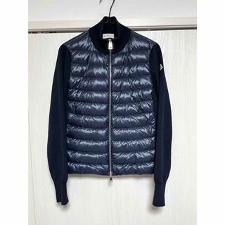 MONCLER モンクレール ジップアップ カーディガン ネイビー S(ダウンジャケット)