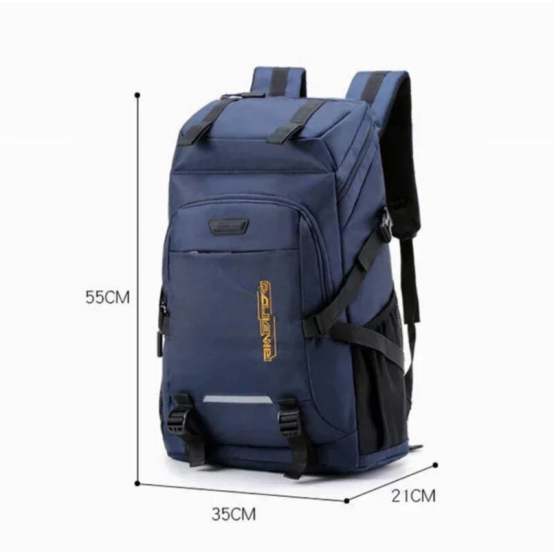 リュックサック 50L 防水 大容量 男女兼用 (50L, ブルー) メンズのバッグ(バッグパック/リュック)の商品写真