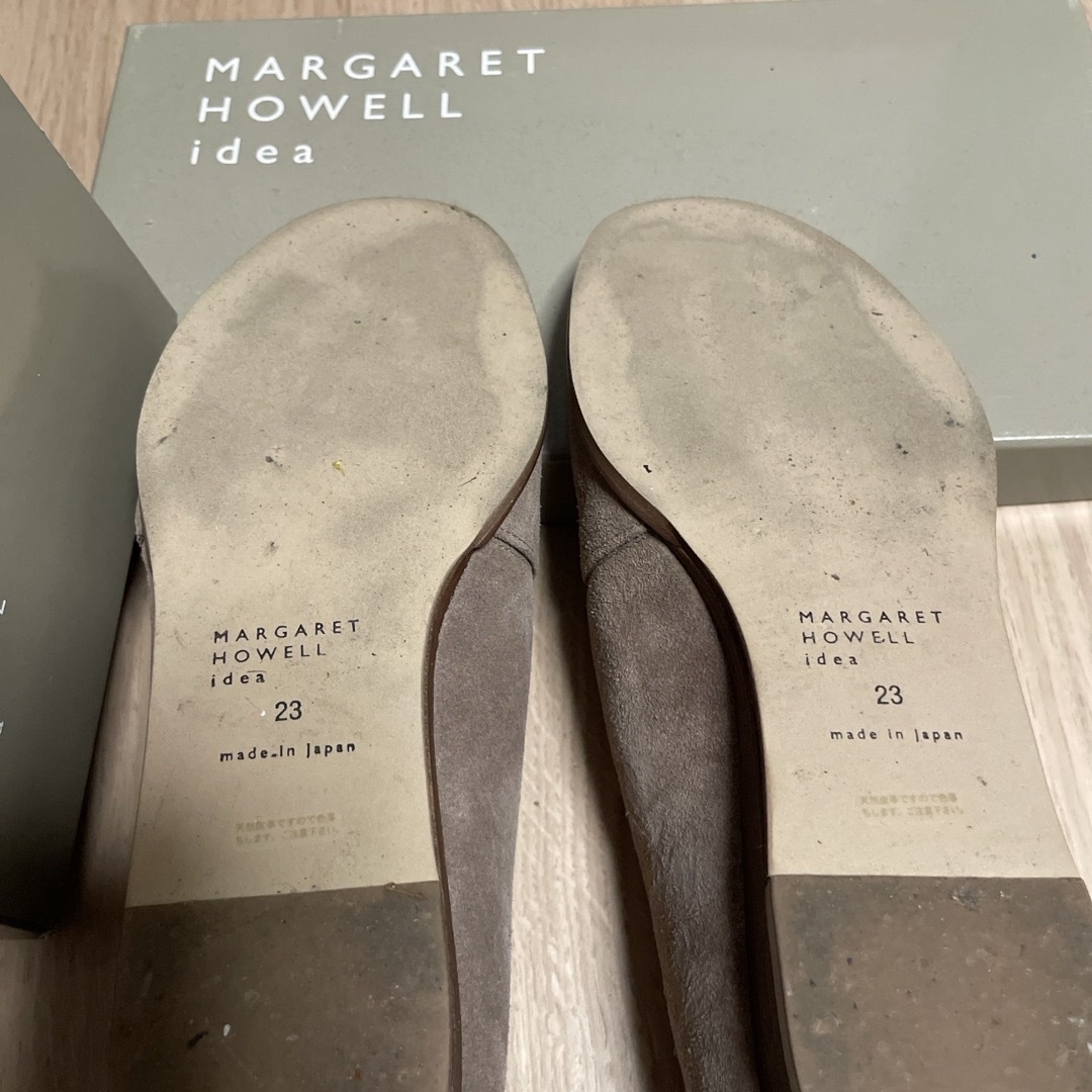 MARGARET HOWELL(マーガレットハウエル)の美品　マーガレットハウエル　idea ベージュ　オープントゥ　パンプス　23㎝ レディースの靴/シューズ(ハイヒール/パンプス)の商品写真