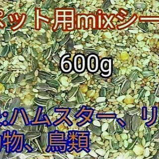 ペット用ミックスシード600g ハムスター リス 小動物 鳥類 ひまわりの種(小動物)