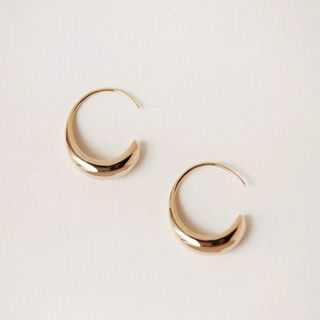 DEUXIEME CLASSE - 【p42】drop hoop pierce 18k gold-plated