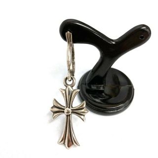 クロムハーツ(Chrome Hearts)の★Chrome Hearts クロムハーツ TINY CH CROSS タイニーCH クロスフープ ピアス シルバー(ピアス(片耳用))