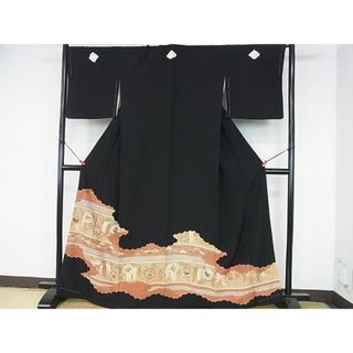 平和屋2■豪華黒留袖　宝尽くし花文　金彩　逸品　DAAB3522op(着物)