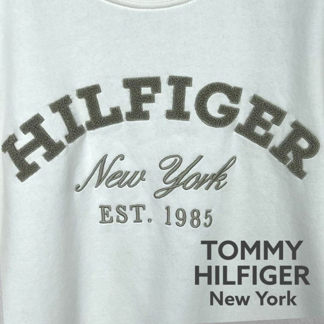 TOMMY HILFIGER(トミーヒルフィガー)の【トミーヒルフィガー】スウェット トレーナー 刺繍ロゴ ビックロゴ メンズ L メンズのトップス(スウェット)の商品写真