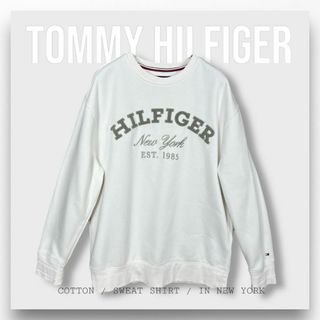 TOMMY HILFIGER - 【トミーヒルフィガー】スウェット トレーナー 刺繍ロゴ ビックロゴ メンズ L