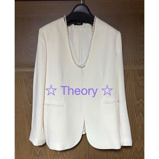 セオリー(theory)の【美品】Theory ジャケット LINDRAYIA CLASSIC CREPE(ノーカラージャケット)