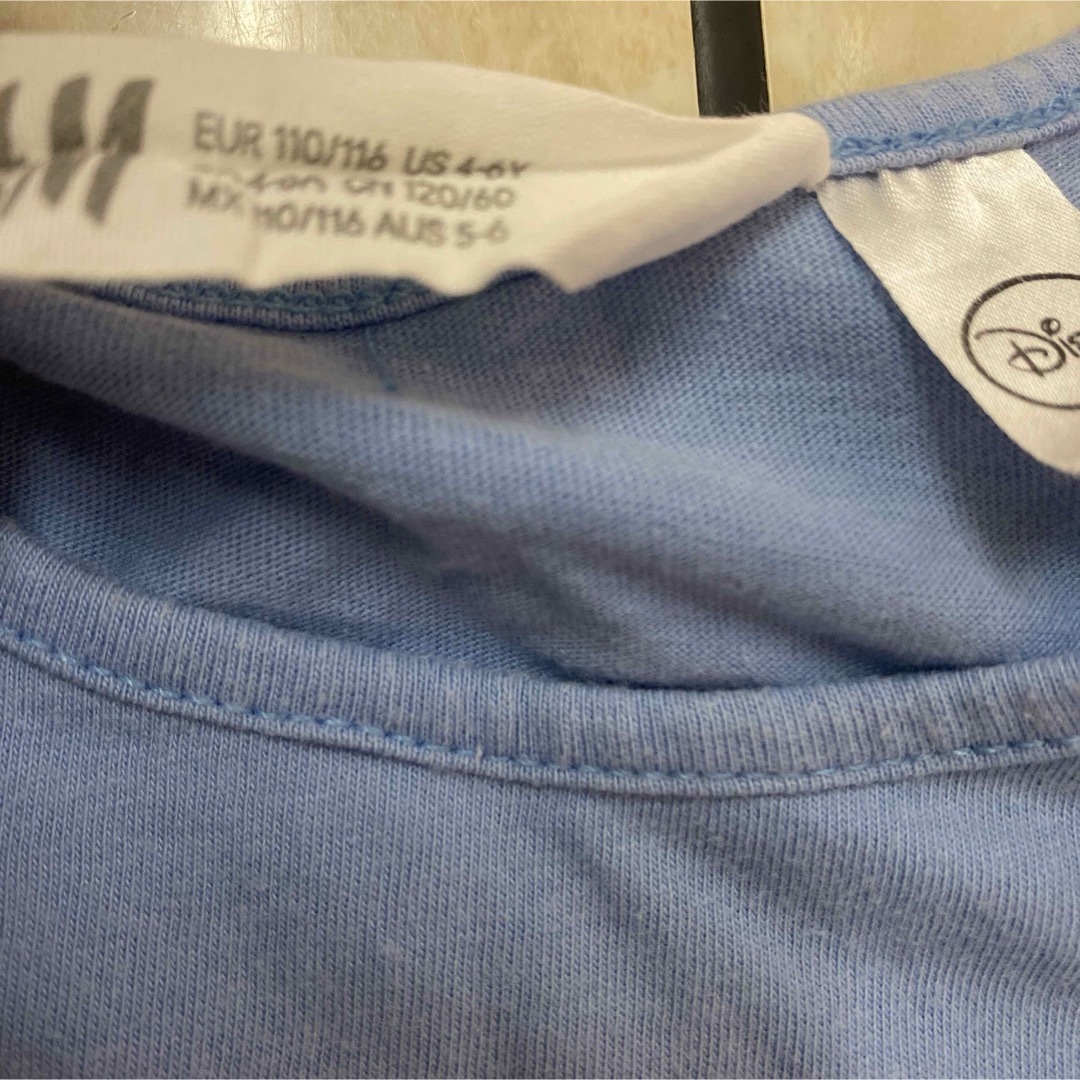 H&M(エイチアンドエム)のH&M  ディズニー　アナ雪　チュニック　ワンピース　2枚セット　110センチ キッズ/ベビー/マタニティのキッズ服女の子用(90cm~)(Tシャツ/カットソー)の商品写真