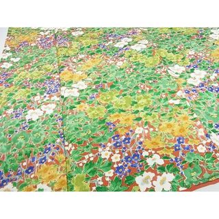 平和屋2■上質な小紋　草花文　逸品　DAAB3516op(着物)