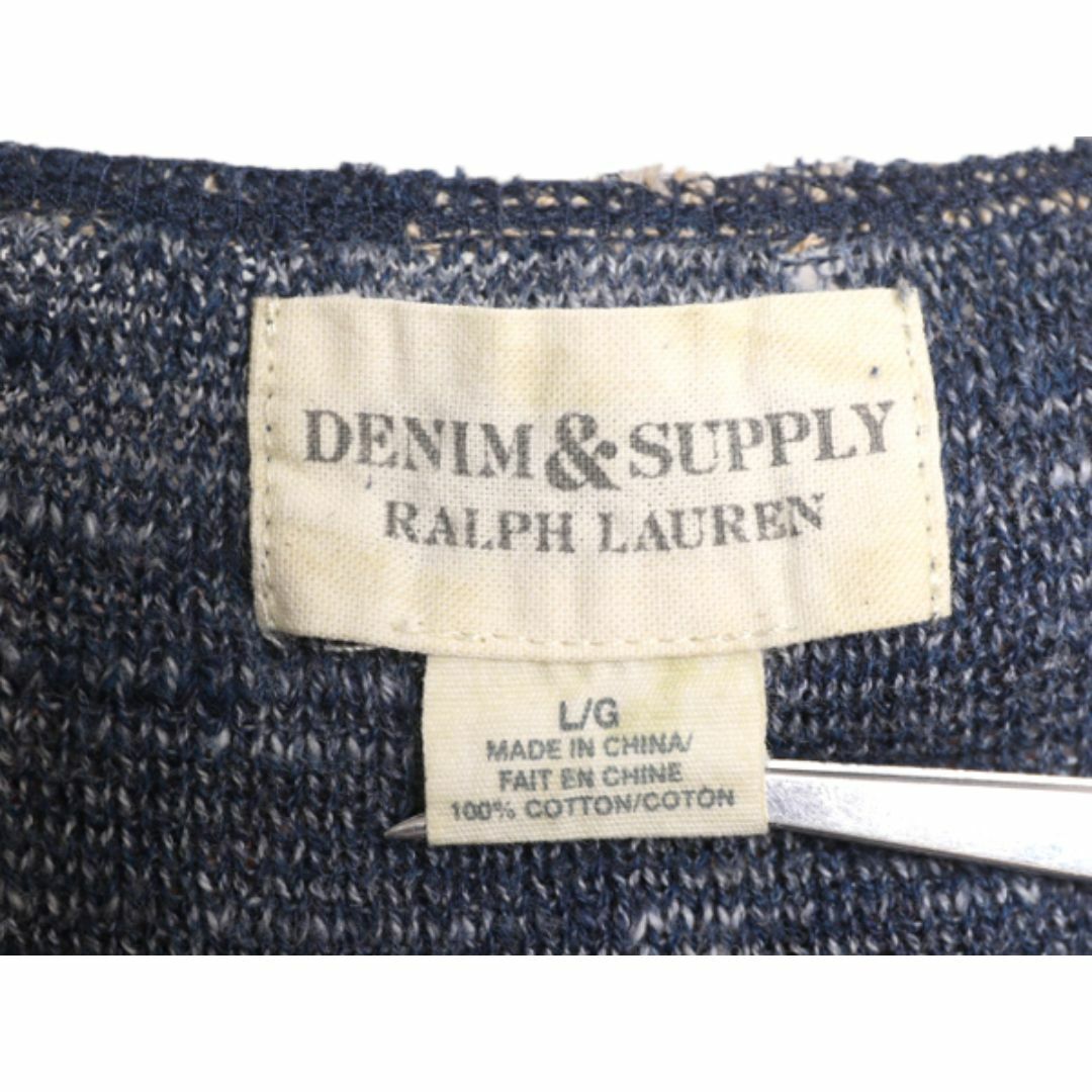 Ralph Lauren(ラルフローレン)のデニム&サプライ ラルフローレン ネイティブ コットン ニット セーター レディース L / ポロ DENIM&SUPPLY 薄手 カットソー ボートネック レディースのトップス(ニット/セーター)の商品写真