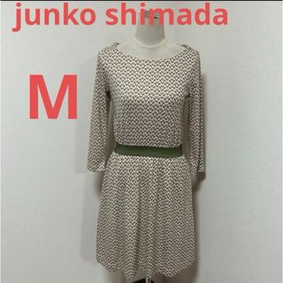 ジュンコシマダ(JUNKO SHIMADA)のリミテッドエディション　柔らか生地　可愛らしいフラワーワンピ(ひざ丈ワンピース)