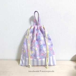 ユニコーン＆キャンディハーツパープル 体操着袋(外出用品)
