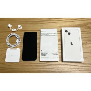 アップル(Apple)の5/6まで出品 iPhone13  128GB  スターライト バッテリー91％(スマートフォン本体)