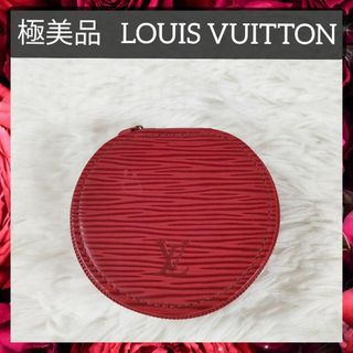 ルイヴィトン(LOUIS VUITTON)の極美品 ルイヴィトン コインケース 小物入れ エピ レッド レディース(コインケース)